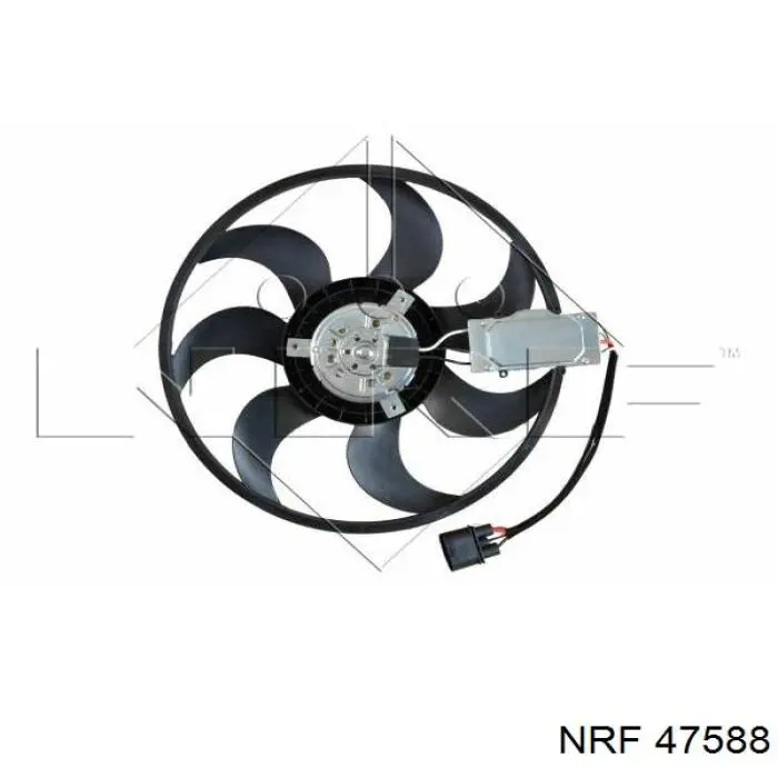 47588 NRF електровентилятор охолодження в зборі (двигун + крильчатка, правий)