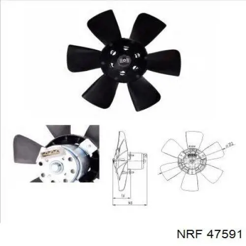 Вентилятор радіатора NRF 47591 ціна, від 66.89 USD