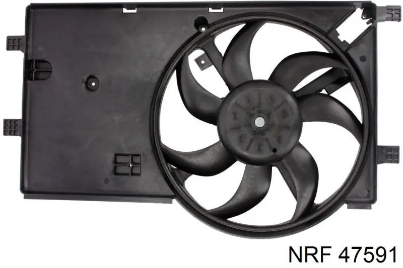 47591 NRF електровентилятор охолодження в зборі (двигун + крильчатка)