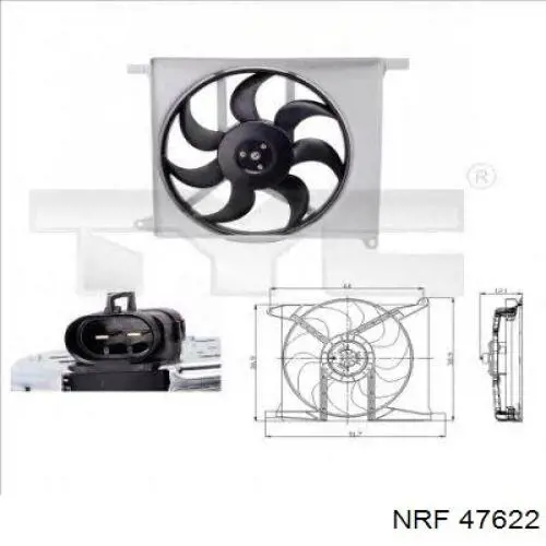 Вентилятор/крильчатка радіатора охолодження NRF 47622 ціна, від 104.55 USD