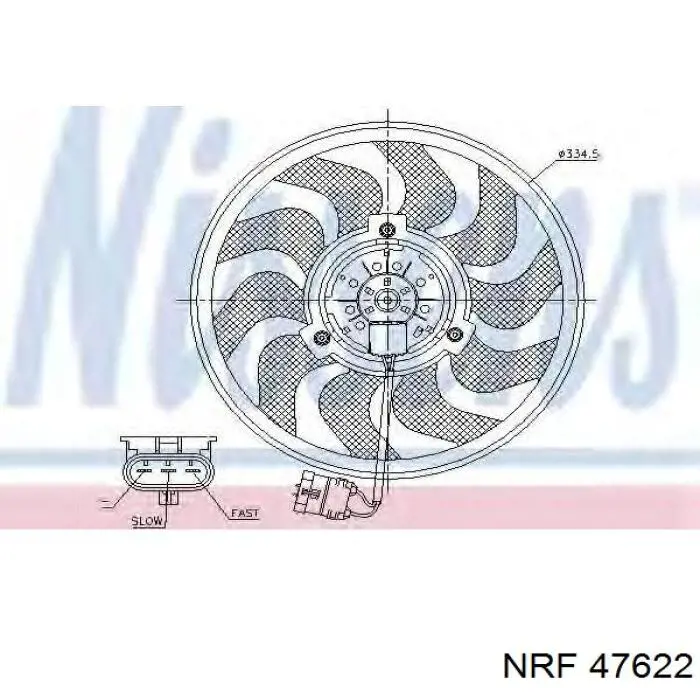 Вентилятор/крильчатка радіатора охолодження 47622 NRF