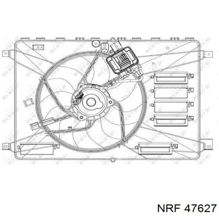 Купити LR002660 Land Rover Дифузор радіатора охолодження, в зборі з двигуном і крильчаткою