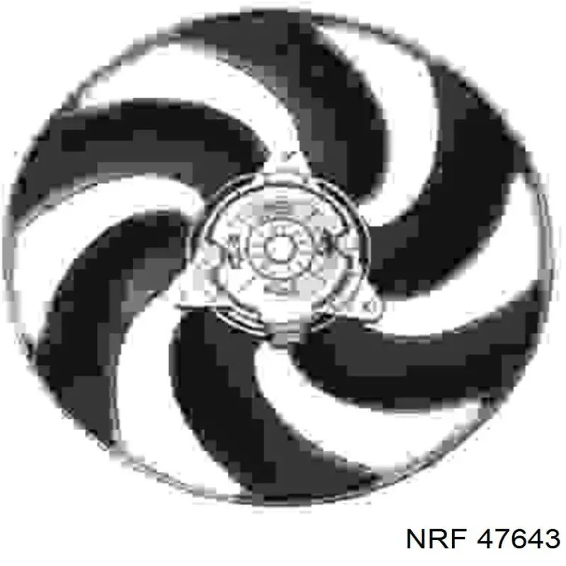 47643 NRF електровентилятор охолодження в зборі (двигун + крильчатка, правий)