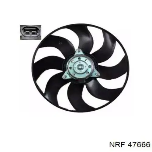 47666 NRF електровентилятор охолодження в зборі (двигун + крильчатка)