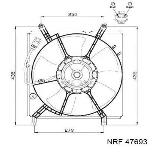 Купити 1636174110 Toyota Дифузор радіатора кондиціонера, в зборі з крильчаткою і двигуном