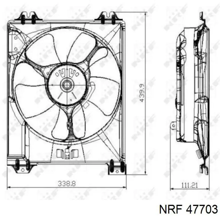 47703 NRF дифузор (кожух радіатора охолодження)