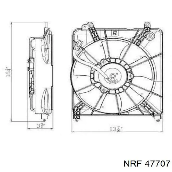 Дифузор (кожух) радіатора охолодження NRF 47707 ціна, від 32.01 USD