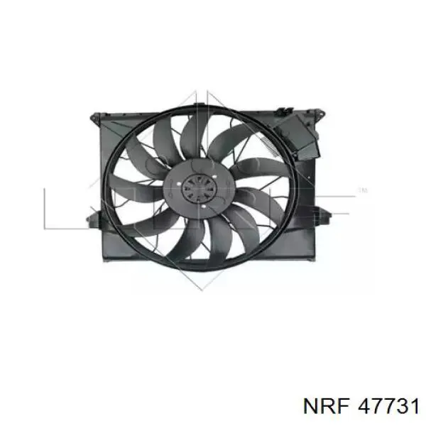 47731 NRF дифузор радіатора охолодження, в зборі з двигуном і крильчаткою