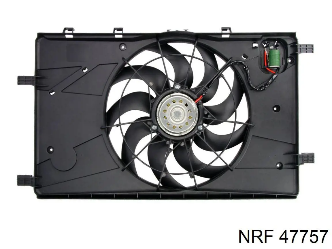 47757 NRF дифузор радіатора охолодження, в зборі з двигуном і крильчаткою