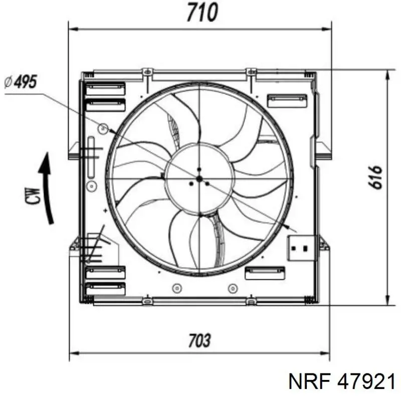 Вентилятор радіатора NRF 47921 ціна, від 46.47 USD