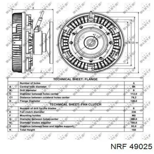 49025 NRF Гідромуфта приводу вентилятора