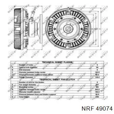 В'язкова муфта вентилятора Nissens 86154 ціна, від 445.38 USD