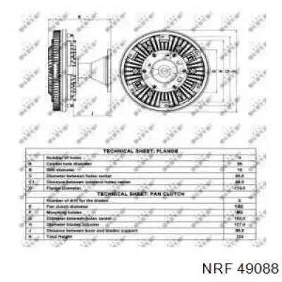 В'язкова муфта вентилятора NRF 49088 ціна, від 178.35 USD