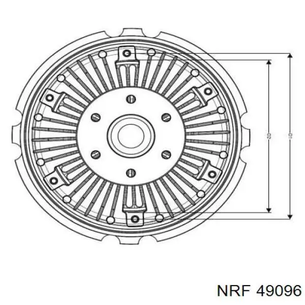 49096 NRF Гідромуфта приводу вентилятора