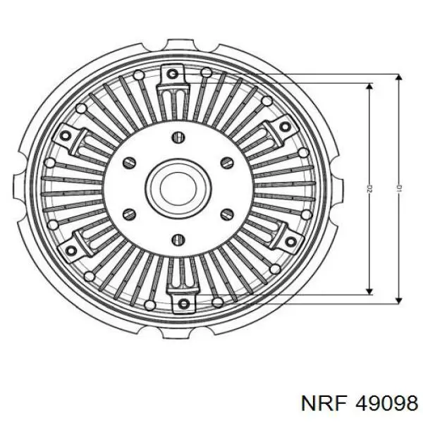 Купити 49098 NRF Муфта вязкостная системи охолодження