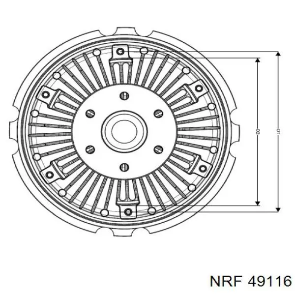 49116 NRF Гідромуфта приводу вентилятора