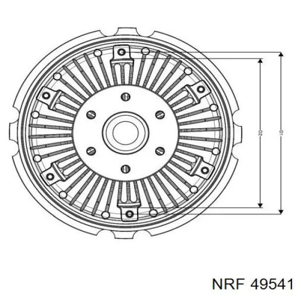 49541 NRF вискомуфта, вязкостная муфта вентилятора охолодження