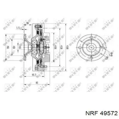 В'язкова муфта вентилятора NRF 49572 ціна, від 62.94 USD