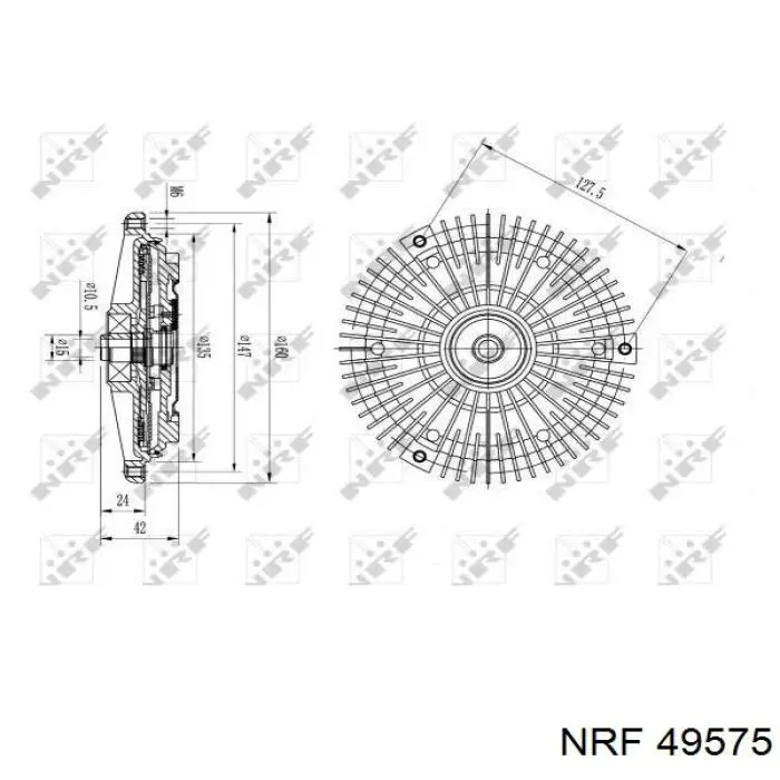 49575 NRF вискомуфта, вязкостная муфта вентилятора охолодження