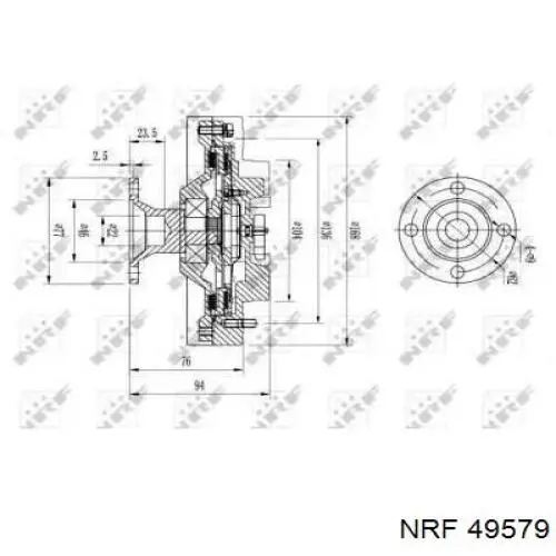 T154F NPW вискомуфта, вязкостная муфта вентилятора охолодження
