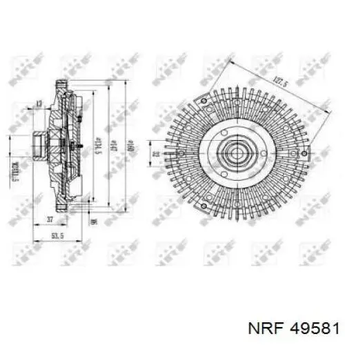 49581 NRF вискомуфта, вязкостная муфта вентилятора охолодження