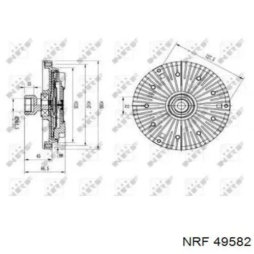 Муфта вентилятора охолодження NRF 49582