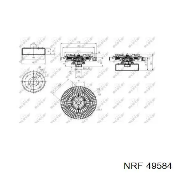 В'язкова муфта вентилятора NRF 49584 ціна, від 37.12 USD