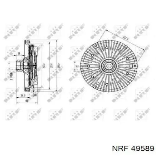 В'язкова муфта вентилятора NRF 49589 ціна, від 55.48 USD