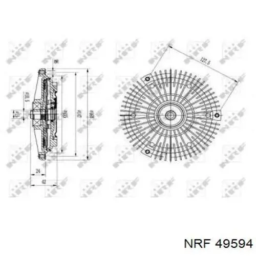 Муфта вентилятора охолодження NRF 49594
