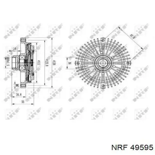 1002053 Autotechteile Гідромуфта приводу вентилятора