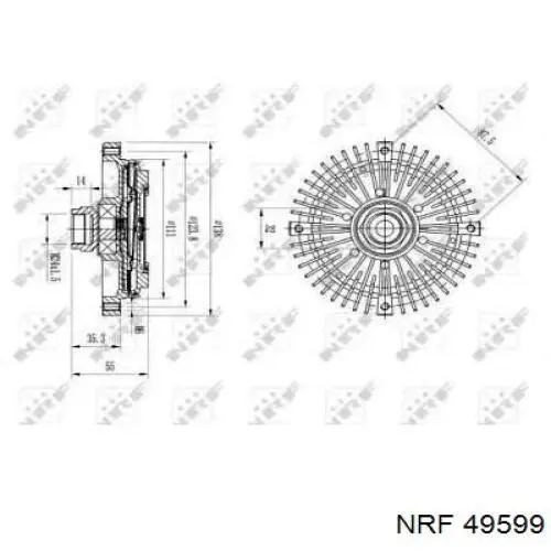 Муфта вентилятора охолодження NRF 49599