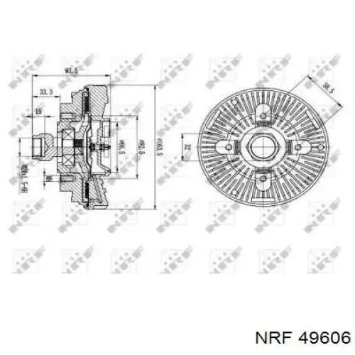 Муфта вентилятора охолодження NRF 49606