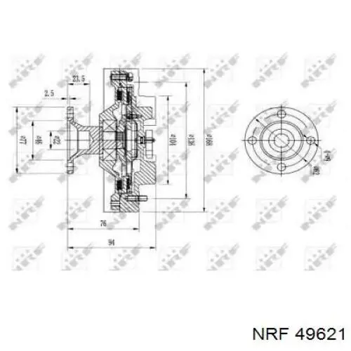 T158F NPW вискомуфта, вязкостная муфта вентилятора охолодження