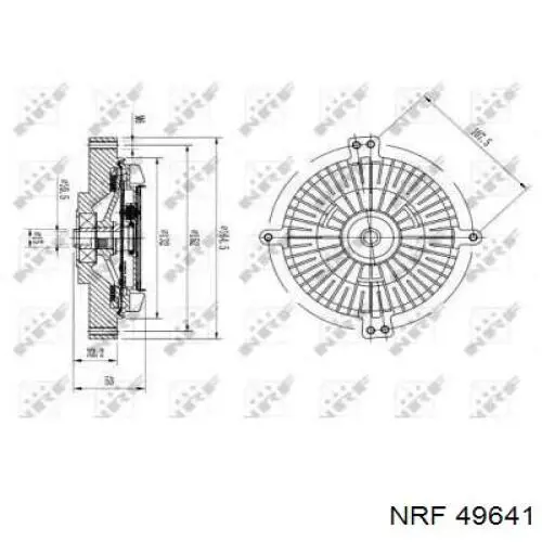 49641 NRF вискомуфта, вязкостная муфта вентилятора охолодження