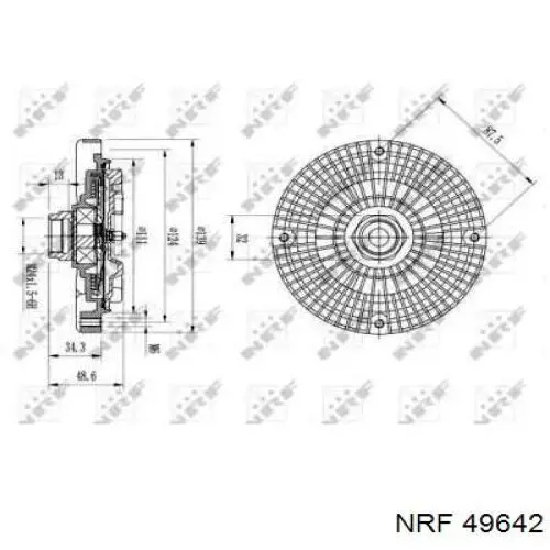 В'язкова муфта вентилятора NRF 49642 ціна, від 42.94 USD