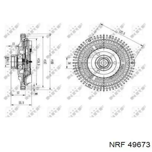 49673 NRF вискомуфта, вязкостная муфта вентилятора охолодження