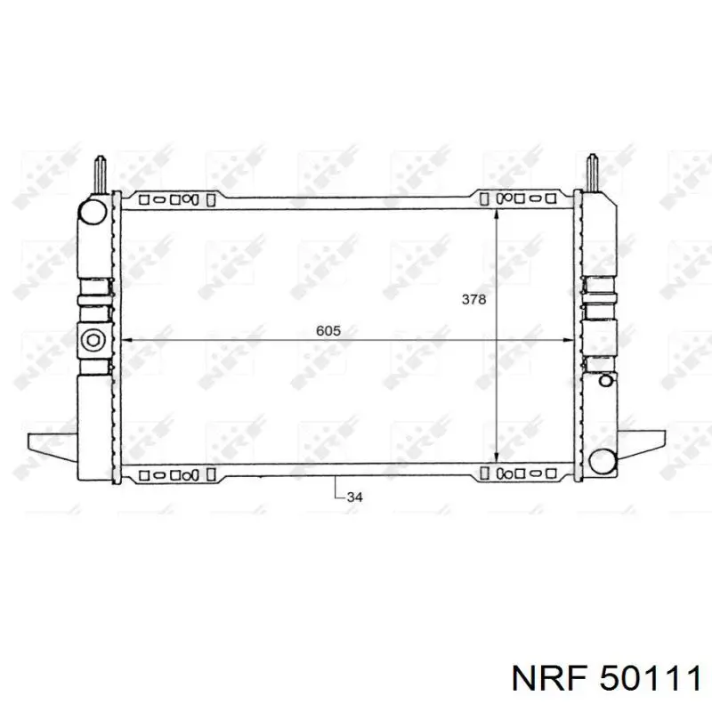 50111 NRF радіатор охолодження двигуна