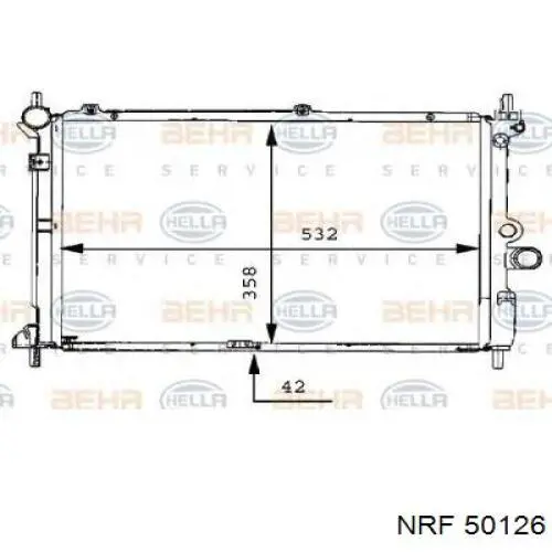 Купити 50126 NRF Радіатор двигуна