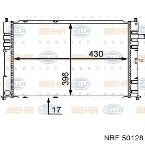 50128 NRF Радіатор охолодження двигуна