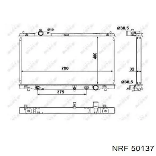 Купити 50137 NRF Радіатор двигуна
