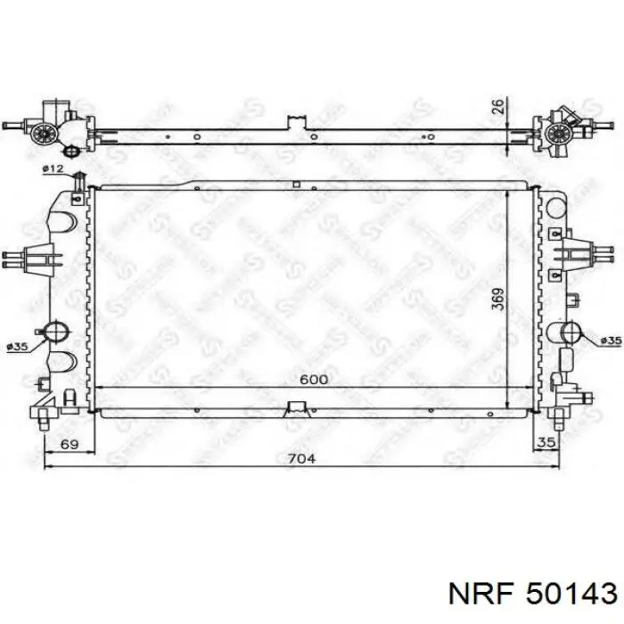Радіатор основний NRF 50143 ціна, від 57.89 USD
