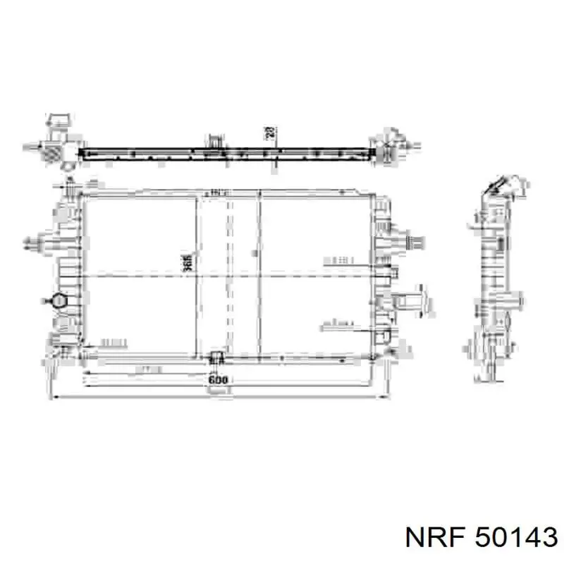 50143 NRF радіатор охолодження двигуна