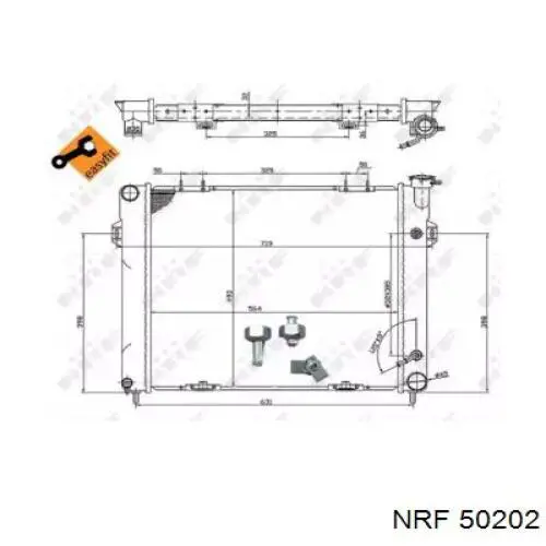 Купити 50202 NRF Радіатор двигуна
