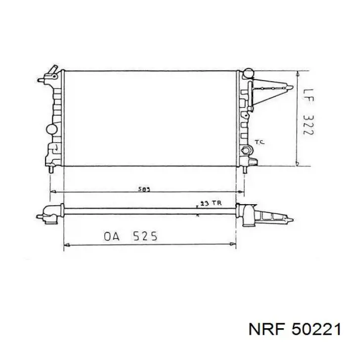 FP52A297NF NRF радіатор охолодження двигуна