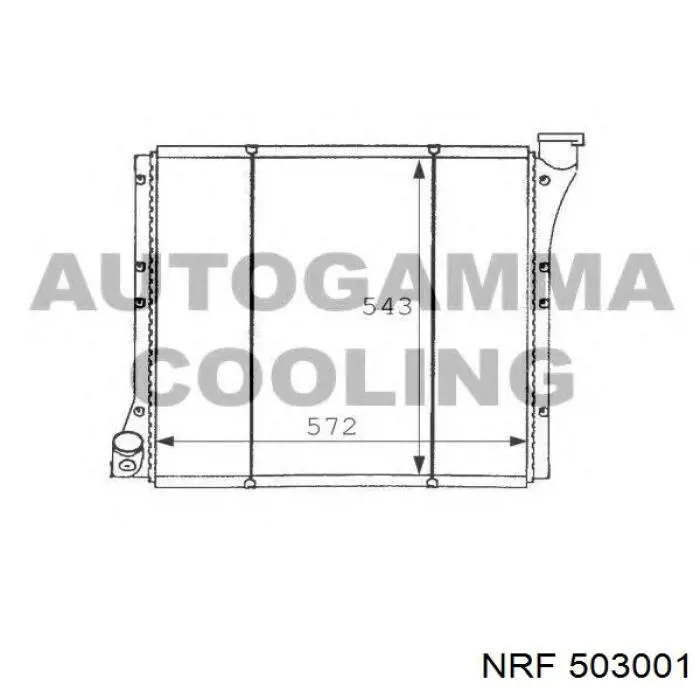 503001 NRF радіатор охолодження двигуна