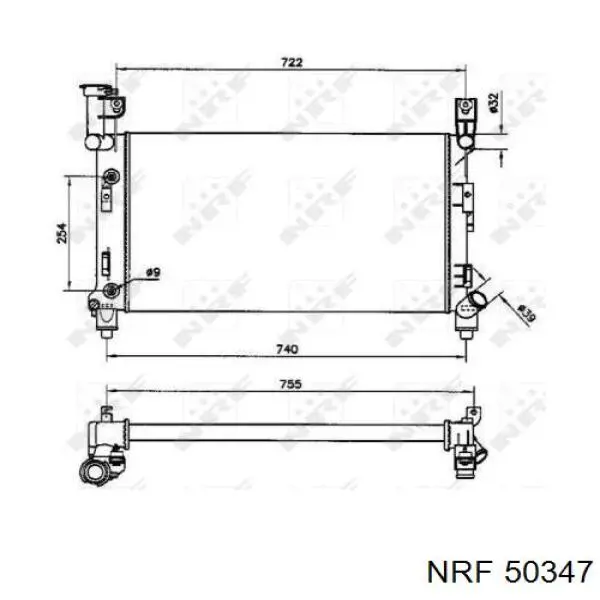 Радіатор основний NRF 50347 ціна, від 51.47 USD