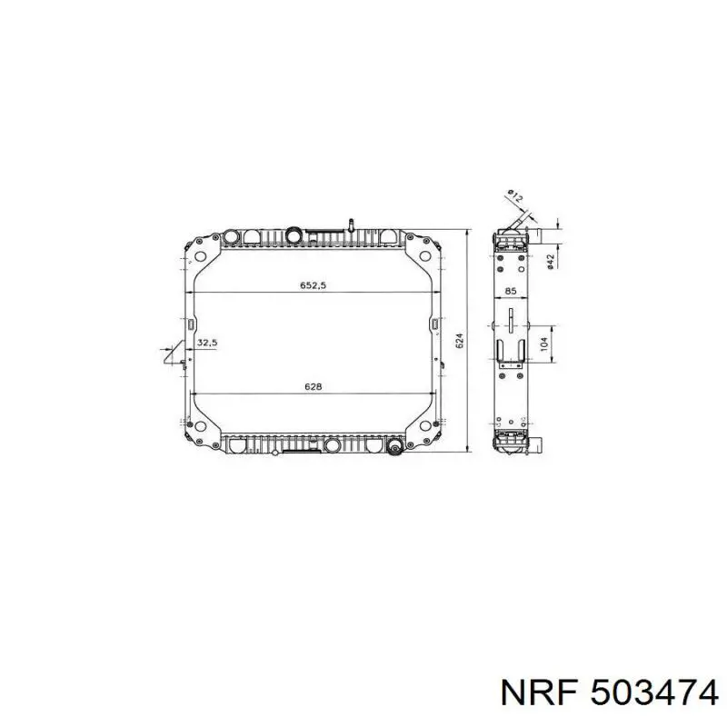 503474 NRF радіатор охолодження двигуна