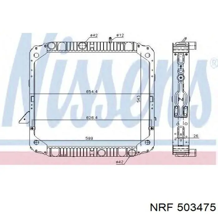 503475 NRF радіатор охолодження двигуна