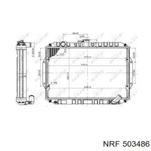 Купити 503486 NRF Радіатор двигуна