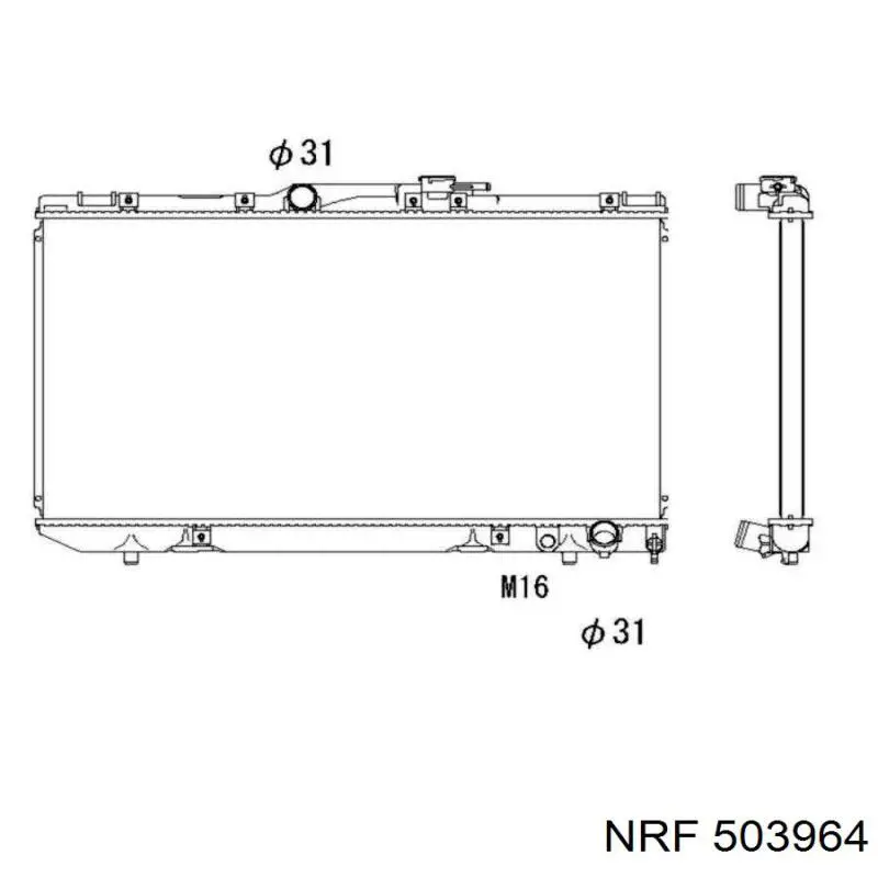 Купити 503964 NRF Радіатор двигуна